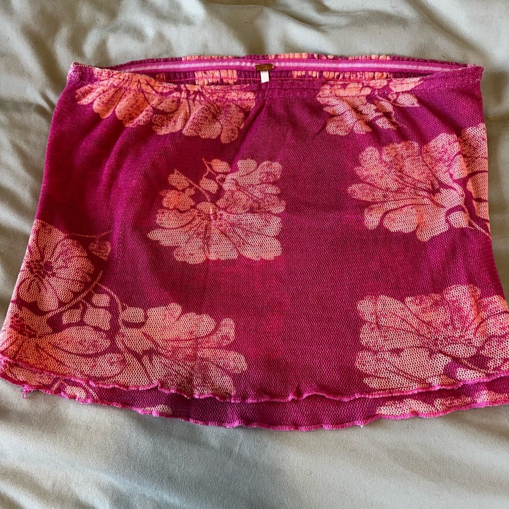 Floral Pink tube top